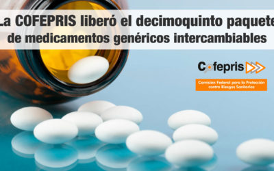La COFEPRIS liberó el decimoquinto paquete de medicamentos genéricos intercambiables