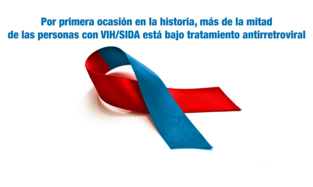 Por primera ocasión en la historia, más de la mitad de las personas con VIH/SIDA está bajo tratamiento antirretroviral