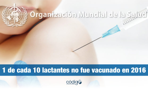 Uno de cada 10 lactantes no fue vacunado en 2016