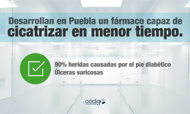 Desarrollan en Puebla un fármaco capaz de cicatrizar hasta en un 90% heridas causadas por el pie diabético y úlceras varicosas en menor tiempo.