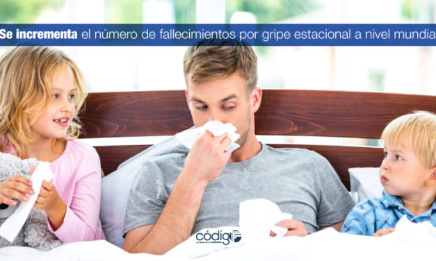 Se incrementa el número de fallecimientos por gripe estacional a nivel mundial.