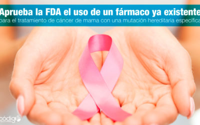 Aprueba la FDA el uso de un fármaco ya existente para el tratamiento de cáncer de mama con una mutación hereditaria específica