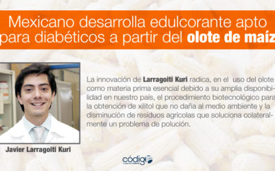 Mexicano desarrolla edulcorante apto para diabéticos a partir del olote de maíz.