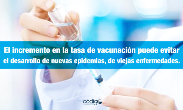 El incremento en la tasa de vacunación puede evitar el desarrollo de nuevas epidemias, de viejas enfermedades.