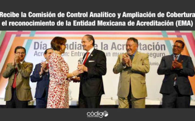 Recibe la Comisión de Control Analítico y Ampliación de Cobertura el reconocimiento de la Entidad Mexicana de Acreditación (EMA)