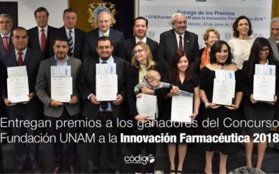 Entregan premios a los ganadores del Concurso Fundación UNAM a la Innovación Farmacéutica 2018
