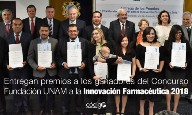 Entregan premios a los ganadores del Concurso Fundación UNAM a la Innovación Farmacéutica 2018