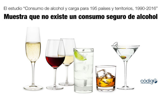 El estudio «Consumo de alcohol y carga para 195 países y territorios, 1990-2016» muestra que el nivel más seguro de consumo de alcohol es cero.