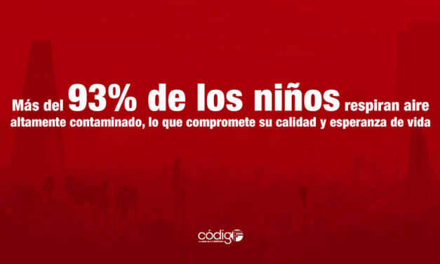 Más del 93% de los niños respiran aire altamente contaminado, lo que compromete su calidad y esperanza de vida.