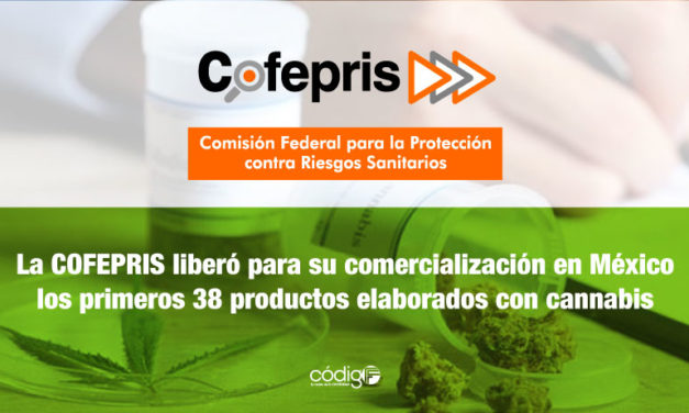 La COFEPRIS liberó para su comercialización en México los primeros 38 productos elaborados con cannabis