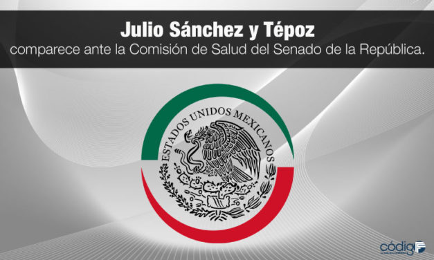 Julio Sánchez y Tépoz, titular de la COFEPRIS, comparece ante la Comisión de Salud del Senado de la República.