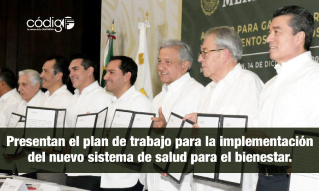 Presentan el plan de trabajo para la implementación del nuevo sistema de salud para el bienestar.