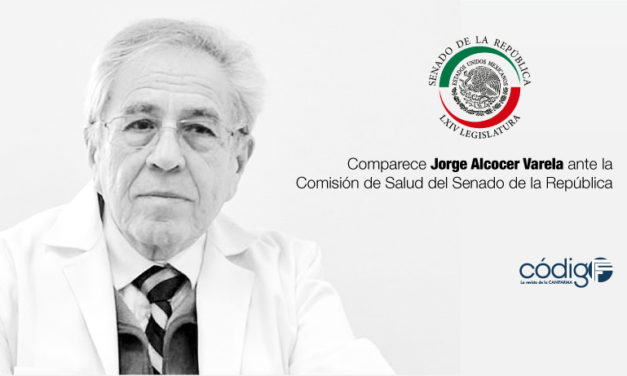 Comparece Jorge Alcocer Varela ante la Comisión de Salud del Senado de la República.