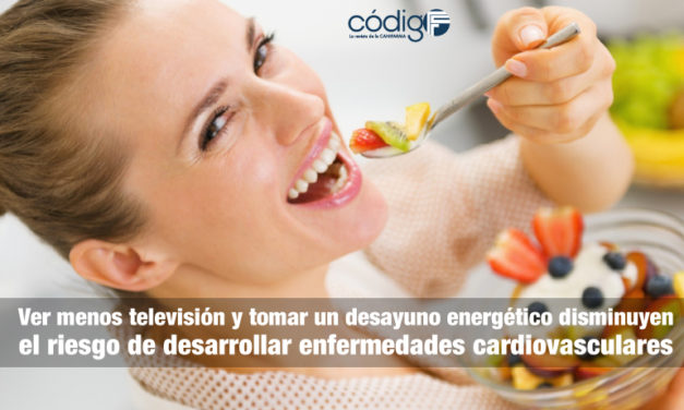 Un estudio doble concluye que ver menos T.V. y tomar un desayuno energético disminuyen el riesgo de desarrollar enfermedades cardiovasculares