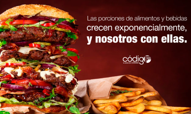 Las porciones de alimentos y bebidas crecen exponencialmente, y nosotros con ellas