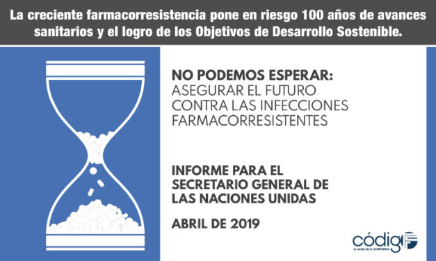 La creciente farmacorresistencia pone en riesgo 100 años de avances sanitarios y el logro de los Objetivos de Desarrollo Sostenible.