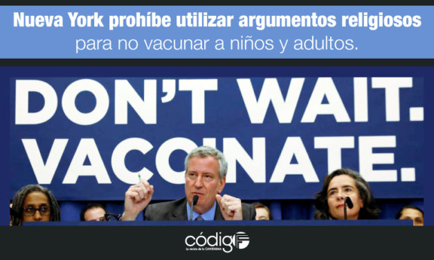 Nueva York prohíbe utilizar argumentos religiosos para no vacunar a niños y adultos.