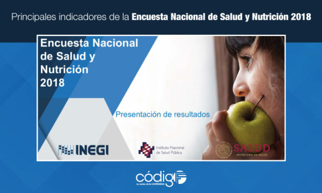 Principales indicadores de la Encuesta Nacional de Salud y Nutrición 2018.