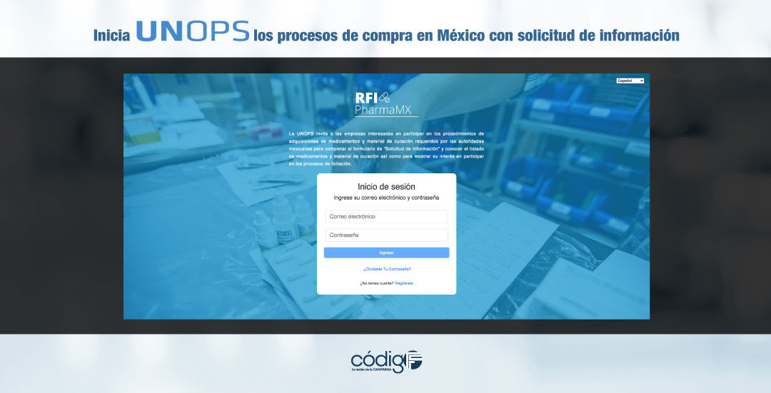 Inicia UNOPS los procesos de compra en México con solicitud de información.