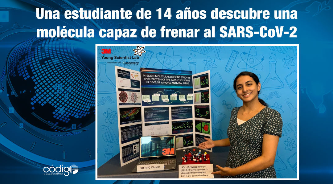 Una estudiante de 14 años descubre una molécula capaz de frenar al SARS-CoV-2.