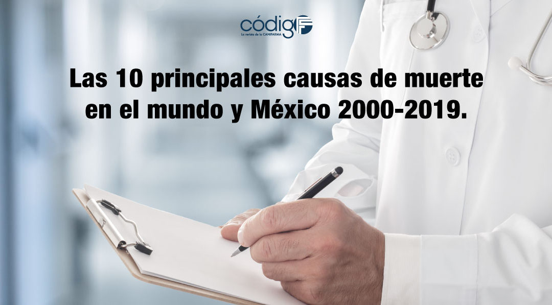 Las 10 principales causas de muerte en el mundo y México 2000-2019.