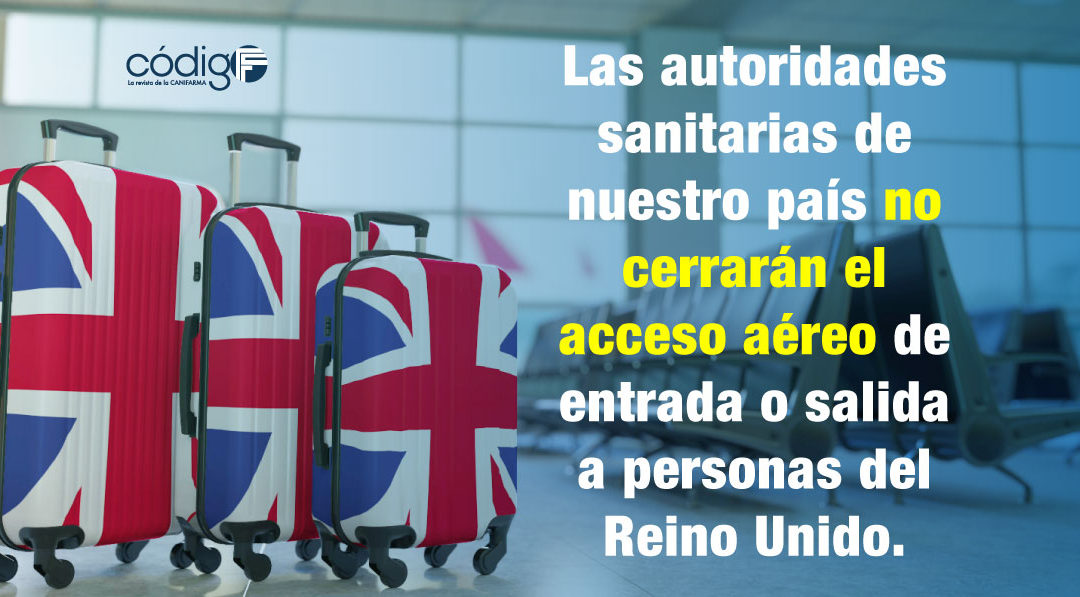 Las autoridades sanitarias de nuestro país no cerrarán el acceso aéreo de entrada o salida a personas del Reino Unido.