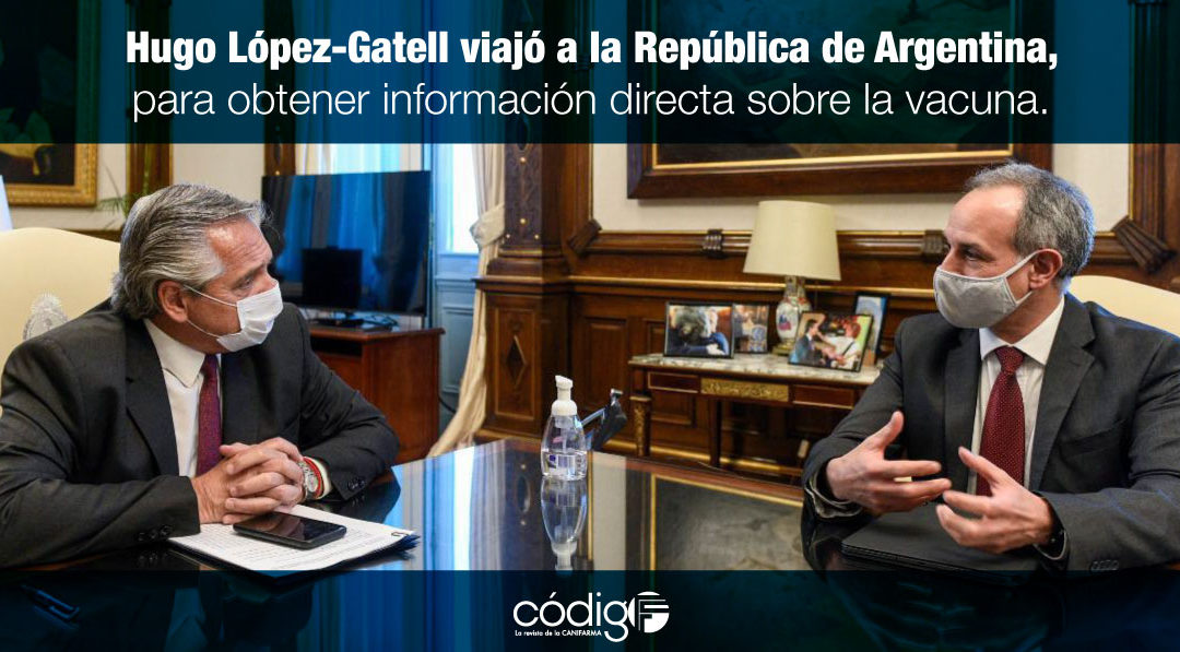 Hugo López-Gatell viajó a la República de Argentina, para obtener información directa sobre la vacuna Sputnik V, y verificar la producción de la vacuna de AstraZeneca que será envasada en nuestro país.