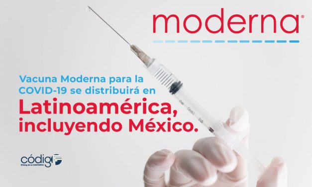Vacuna Moderna para la COVID-19 se distribuirá en Latinoamérica, incluyendo México.