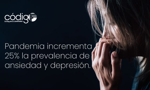 Pandemia incrementa 25% la prevalencia de ansiedad y depresión.