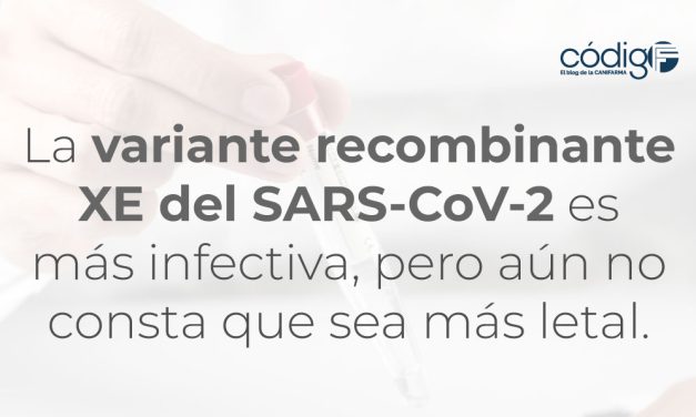 La variante recombinante XE del SARS-CoV-2 es más infectiva, pero aún no consta que sea más letal.