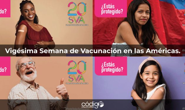 Vigésima Semana de Vacunación en las Américas.