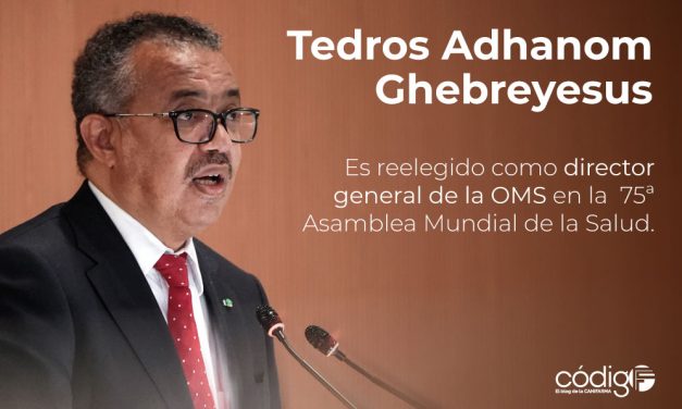 Tedros Adhanom Ghebreyesus es reelegido como director general de la OMS en la 75.ª Asamblea Mundial de la Salud.