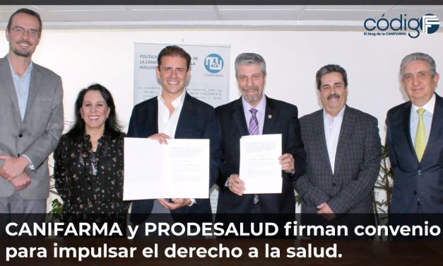 CANIFARMA y PRODESALUD firman convenio para impulsar el derecho a la salud.