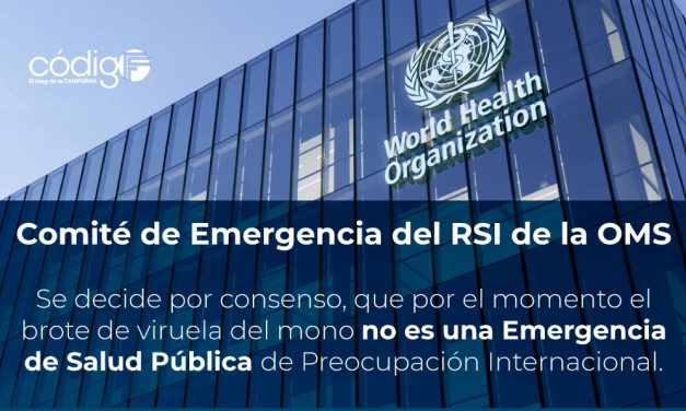 El Comité de Emergencia del RSI de la OMS, decide por consenso, que por el momento el brote de viruela del mono no es una Emergencia de Salud Pública de Preocupación Internacional.
