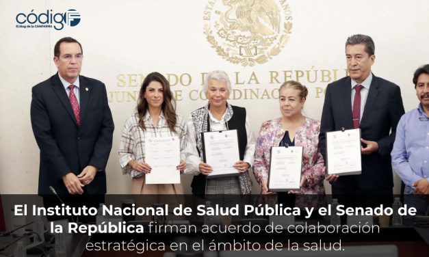 El Instituto Nacional de Salud Pública y el Senado de la República firman acuerdo de colaboración estratégica en el ámbito de la salud.