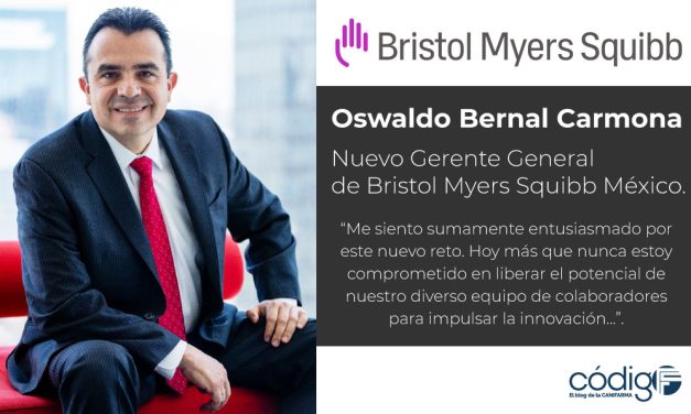 Oswaldo Bernal Carmona nuevo Gerente General de Bristol Myers Squibb México.