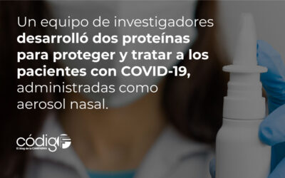 Un equipo de investigadores desarrolló dos proteínas para proteger y tratar a los pacientes con COVID-19, administradas como aerosol nasal.