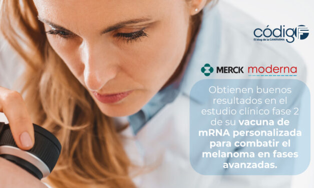 Merck y Moderna obtienen buenos resultados en el estudio clínico fase 2 de una vacuna personalizada para combatir el melanoma en fases avanzadas.