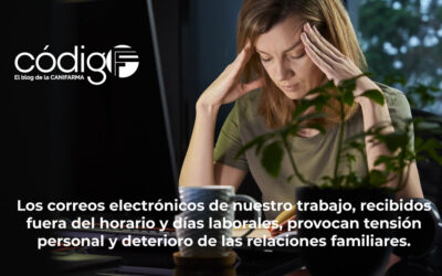 Los correos electrónicos de nuestro trabajo, recibidos fuera del horario y días laborales, provocan tensión personal y deterioro de las relaciones familiares.