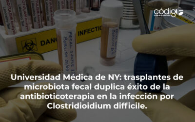 Universidad Médica de NY: trasplantes de microbiota fecal duplica éxito de la antibioticoterapia en la infección por Clostridioidium difficile.