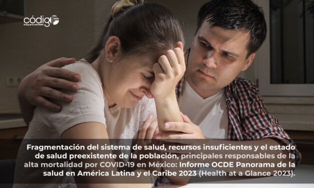 Fragmentación del sistema de salud, recursos insuficientes y el estado de salud preexistente de la población, principales responsables de la alta mortalidad por COVID-19 en México: Informe OCDE Panorama de la salud en América Latina y el Caribe 2023 (Health at a Glance 2023).