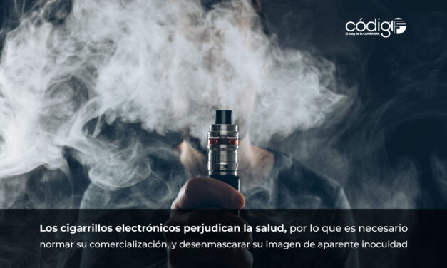 Los cigarrillos electrónicos perjudican la salud, por lo que es necesario normar su comercialización, y desenmascarar su imagen de aparente inocuidad
