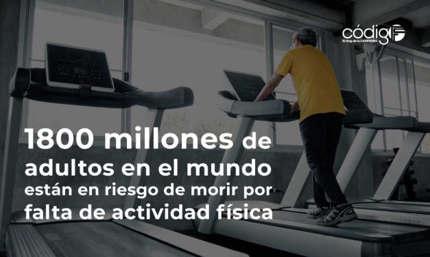 1800 millones de adultos en el mundo están en riesgo de morir por falta de actividad física