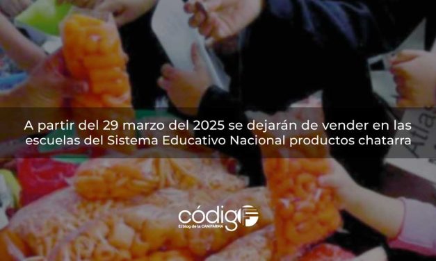 A partir del 29 marzo del 2025 se dejarán de vender en las escuelas del Sistema Educativo Nacional productos chatarra