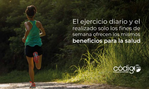 El ejercicio diario y el realizado solo los fines de semana ofrecen los mismos beneficios para la salud