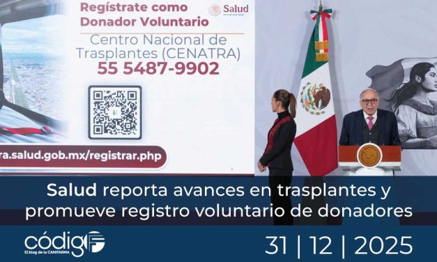 Salud reporta avances en trasplantes y promueve registro voluntario de donadores