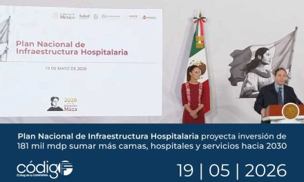 Plan Nacional de Infraestructura Hospitalaria proyecta inversión de 181 mil mdp sumar más camas, hospitales y servicios hacia 2030