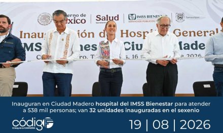 Inauguran en Ciudad Madero hospital del IMSS Bienestar para atender a 538 mil personas; van 32 unidades inauguradas en el sexenio