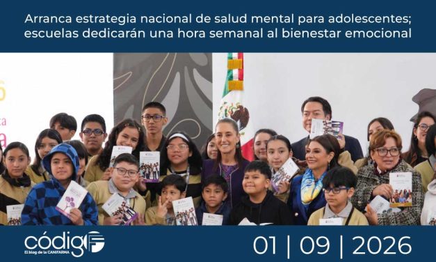 Arranca estrategia nacional de salud mental para adolescentes; escuelas dedicarán una hora semanal al bienestar emocional