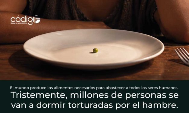 El mundo produce los alimentos necesarios para abastecer a todos los seres humanos. Tristemente, millones de personas se van a dormir torturadas por el hambre.